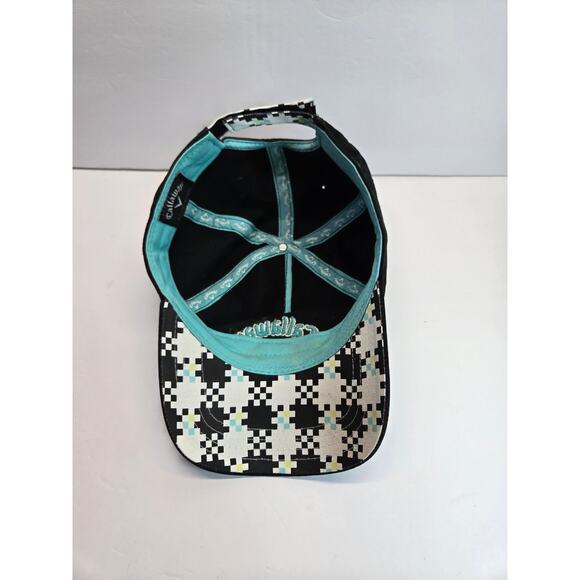 Callaway Pukka Golf Black Green Pattern Lined Hat Cat Adjustable RARE - Picture 4 of 6